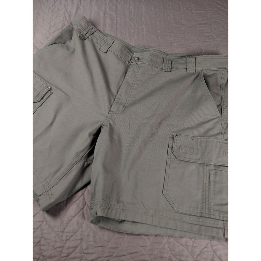 Duluth Trading Co Shorts Mens 46 Flex Fire Hose Relaxed Fit Gray Cargo Stretch